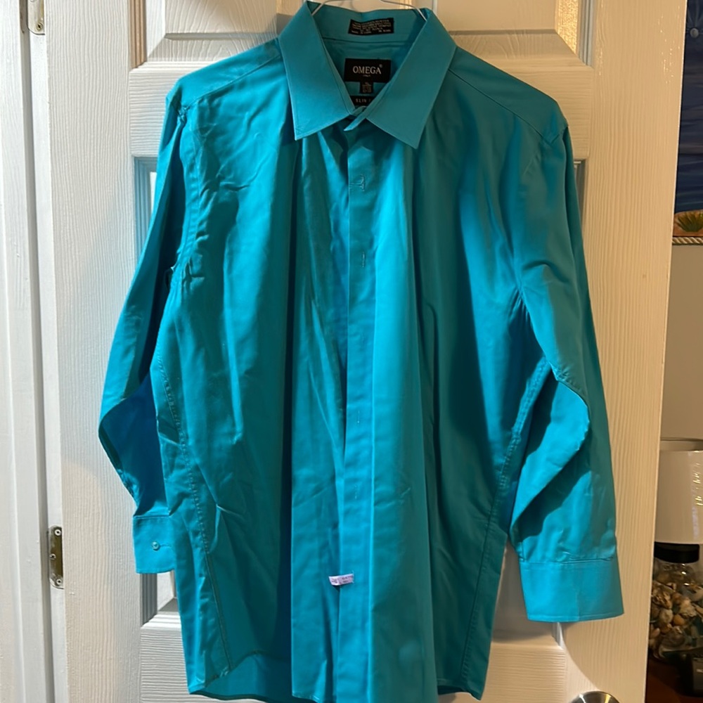 Omega Teal Men’s Long Sleeve Shirt XL